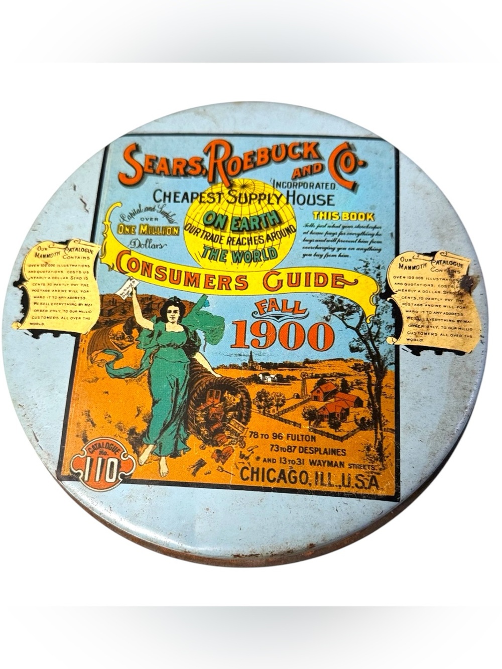 70’s Sears Roebuck & Co x Mr. Coffee Fall 1900 Consumers Guide Catalog Tin w/Lid